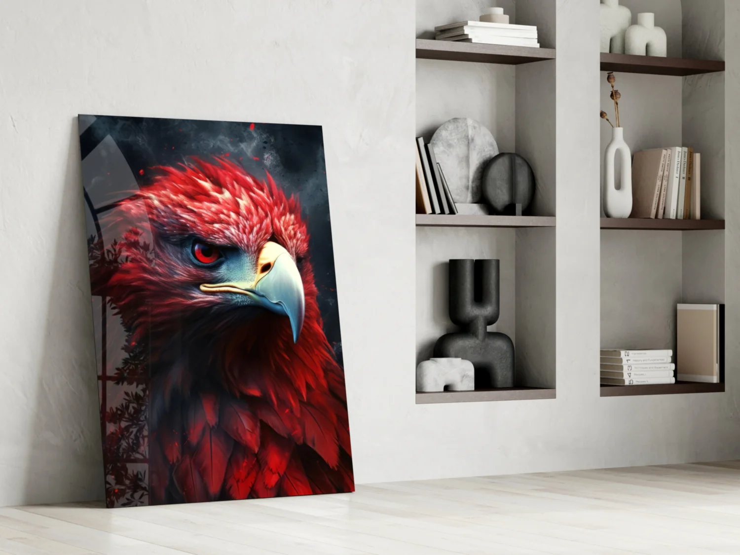 Red Eagle Glass Wall Art|| Designer's Collection - Image 7