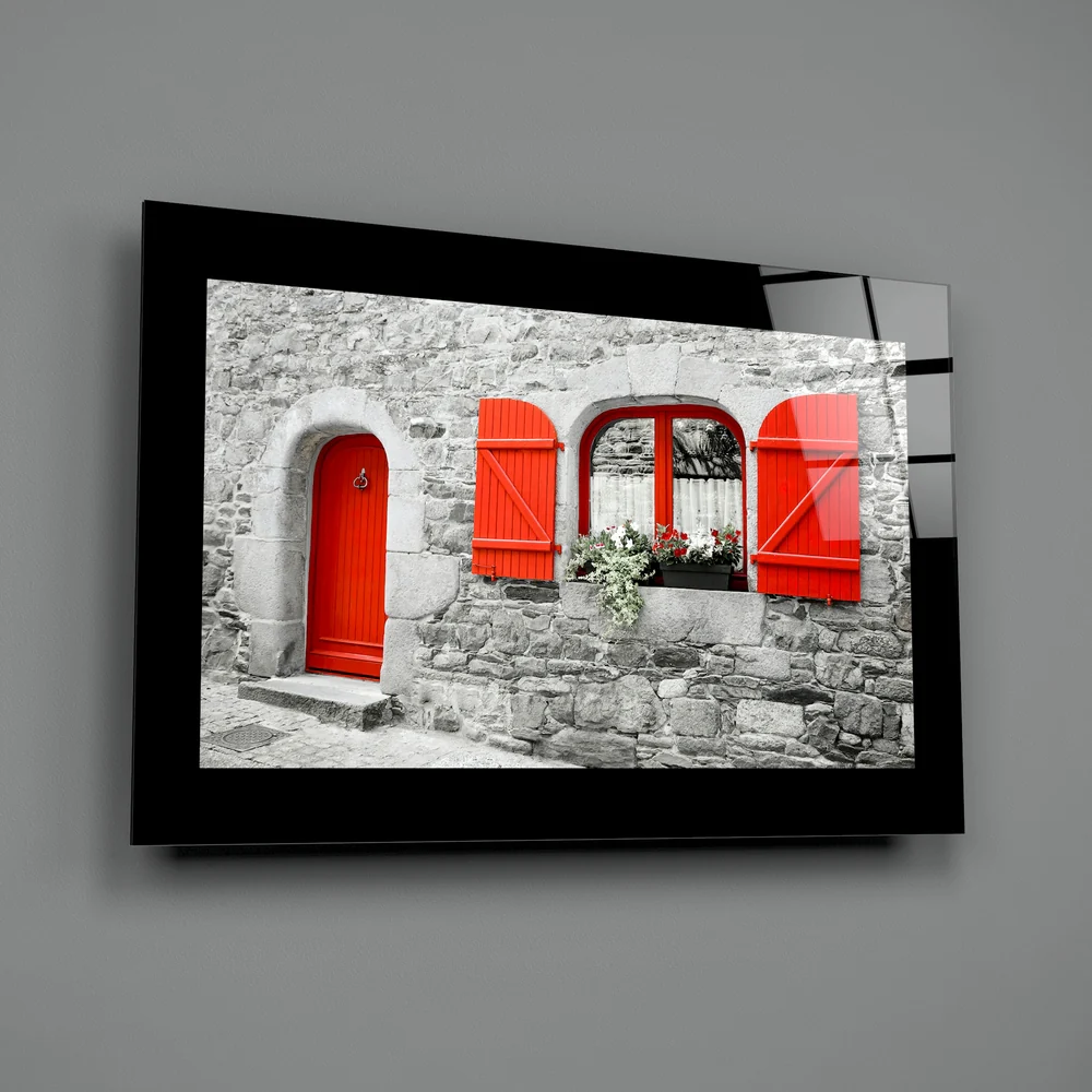 Red Entrance Glass Wall Art - Image 2