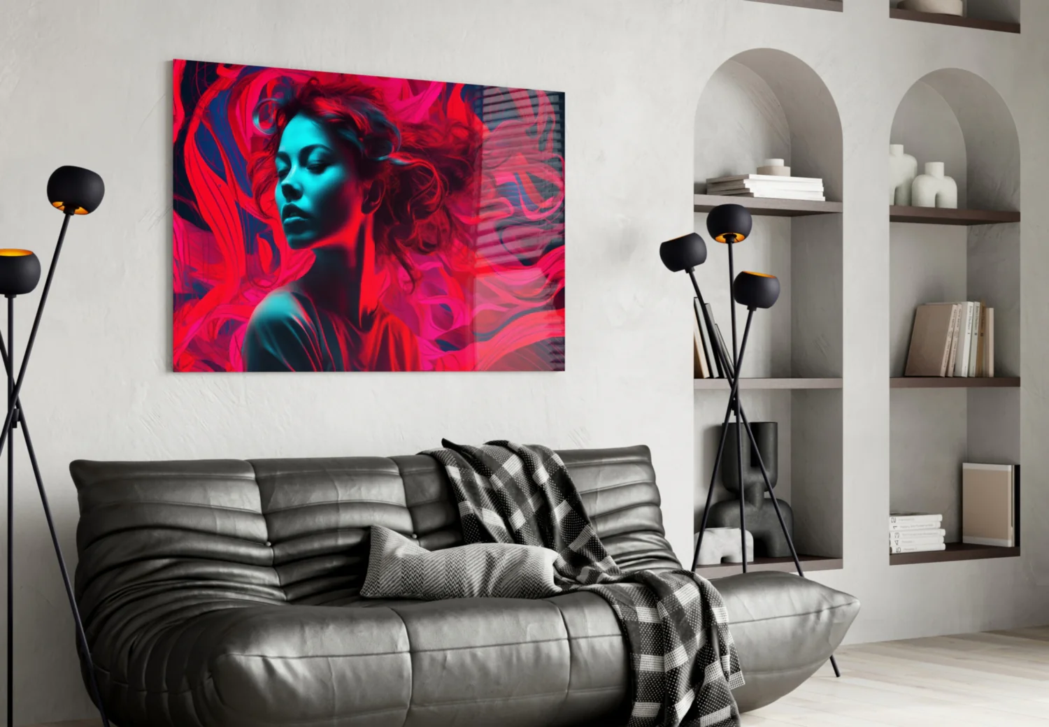 Red Feelings Glass Wall Art || Designer Collection - Image 4