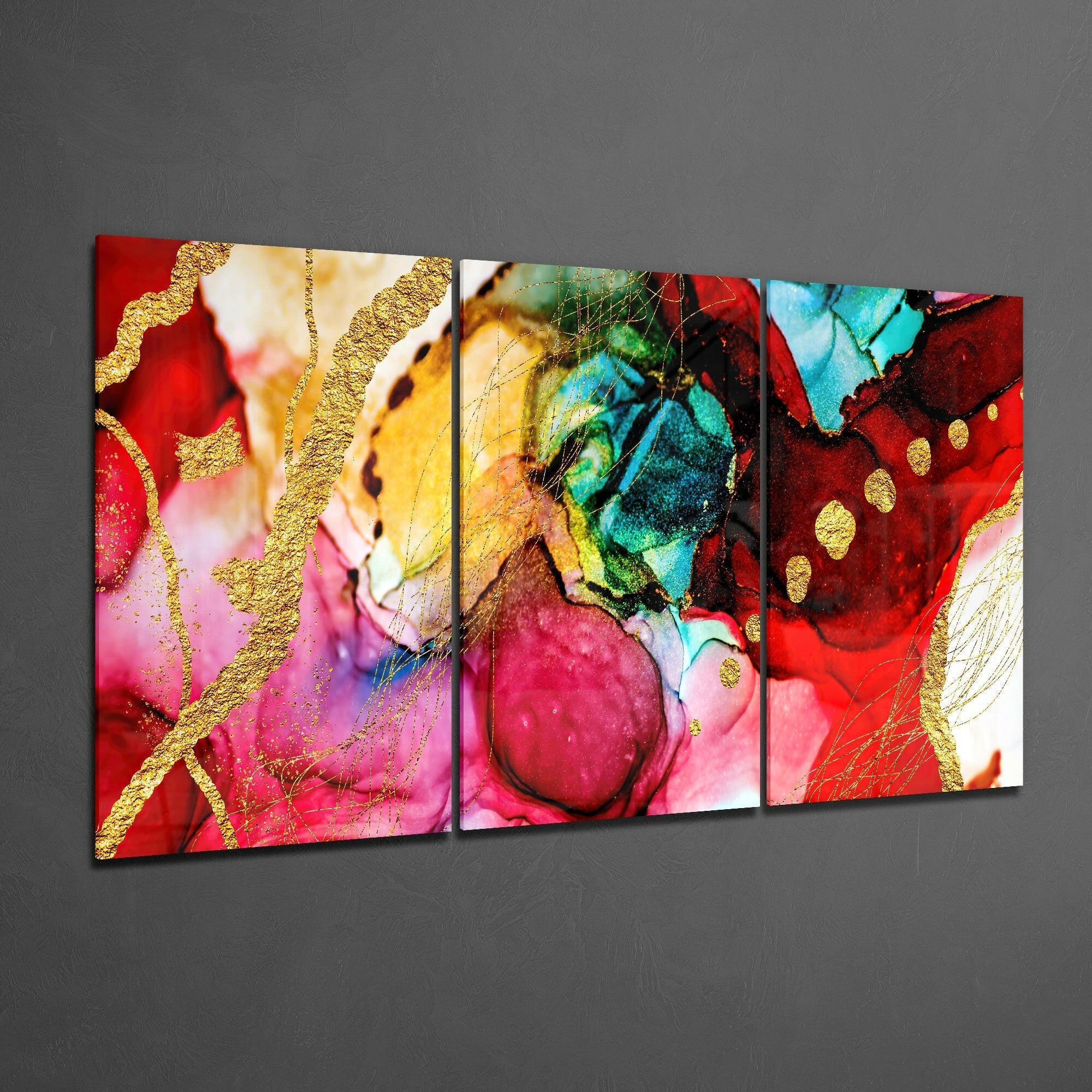 Red Harmony Glass Art - Image 2