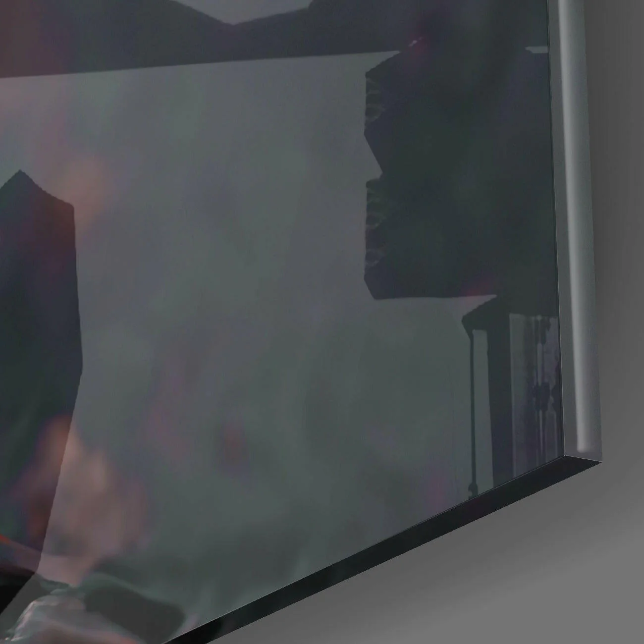 Red Head Glass Wall Art || Designer Collection - Image 3