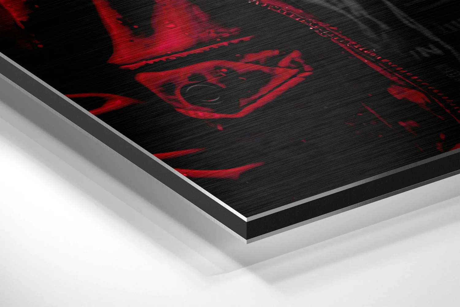 Red Hoodie Ape Portrait Aluminum Brushed Aluminum Dibond Wall Art - Image 2