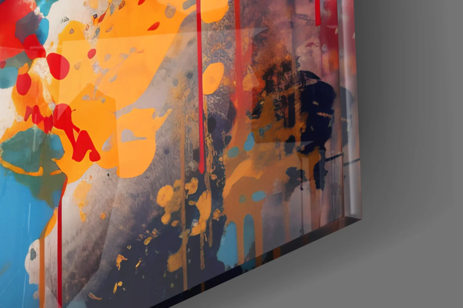 Red Lip Glass Wall Art || Designer Collection - Image 7
