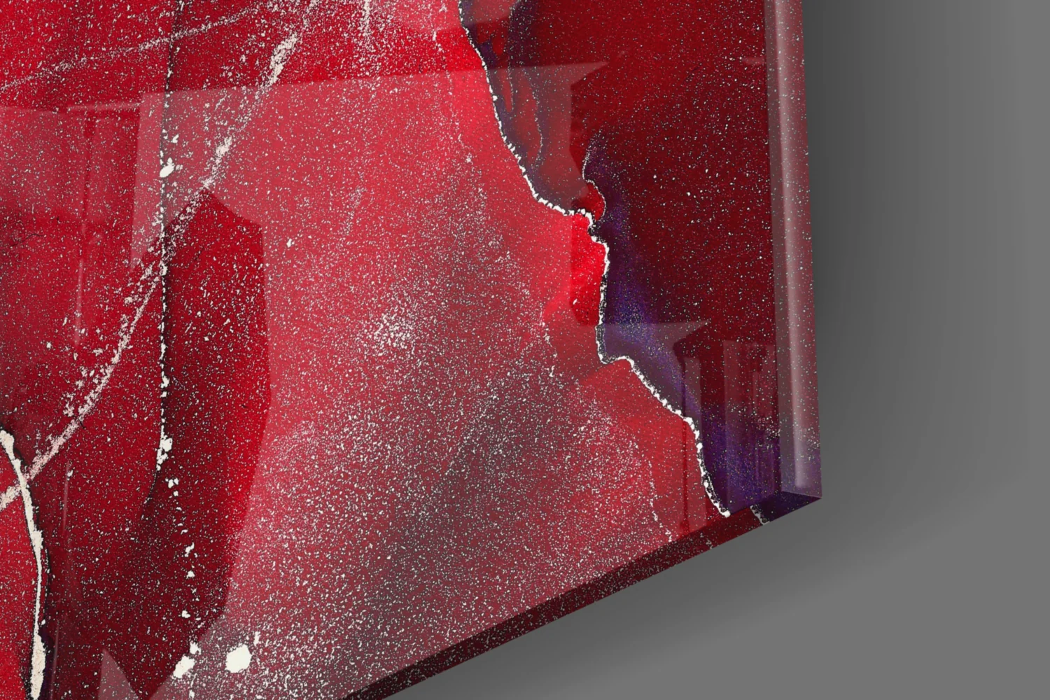 Red Marbellous Glass Wall Art - Image 7