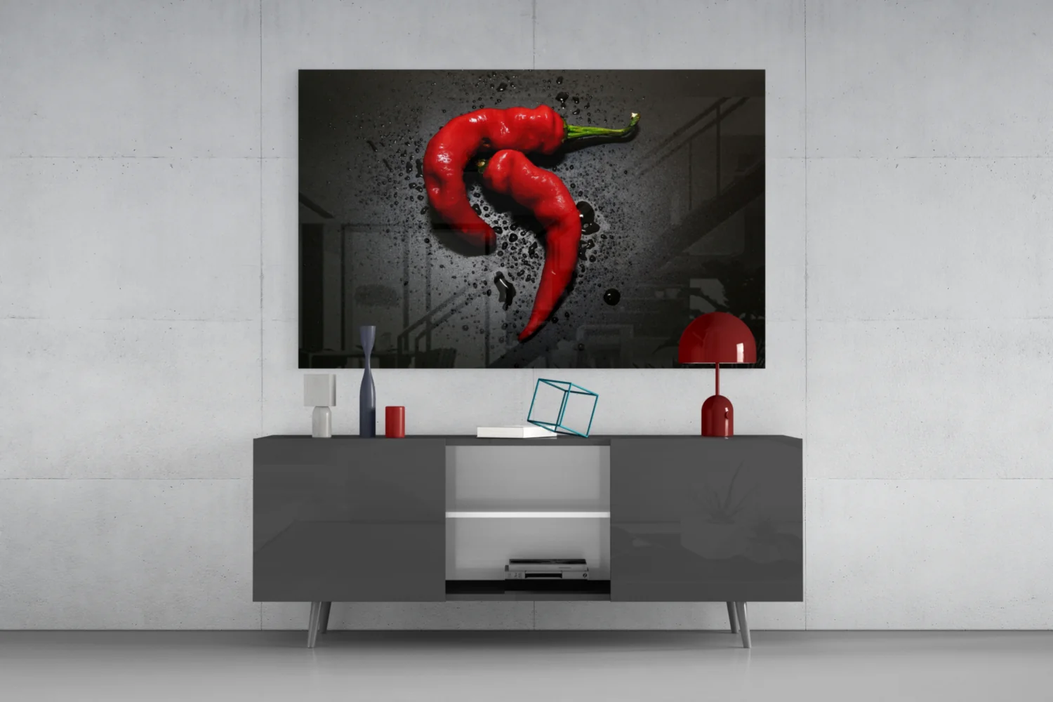 Red Pepper Glass Wall Art - Image 8