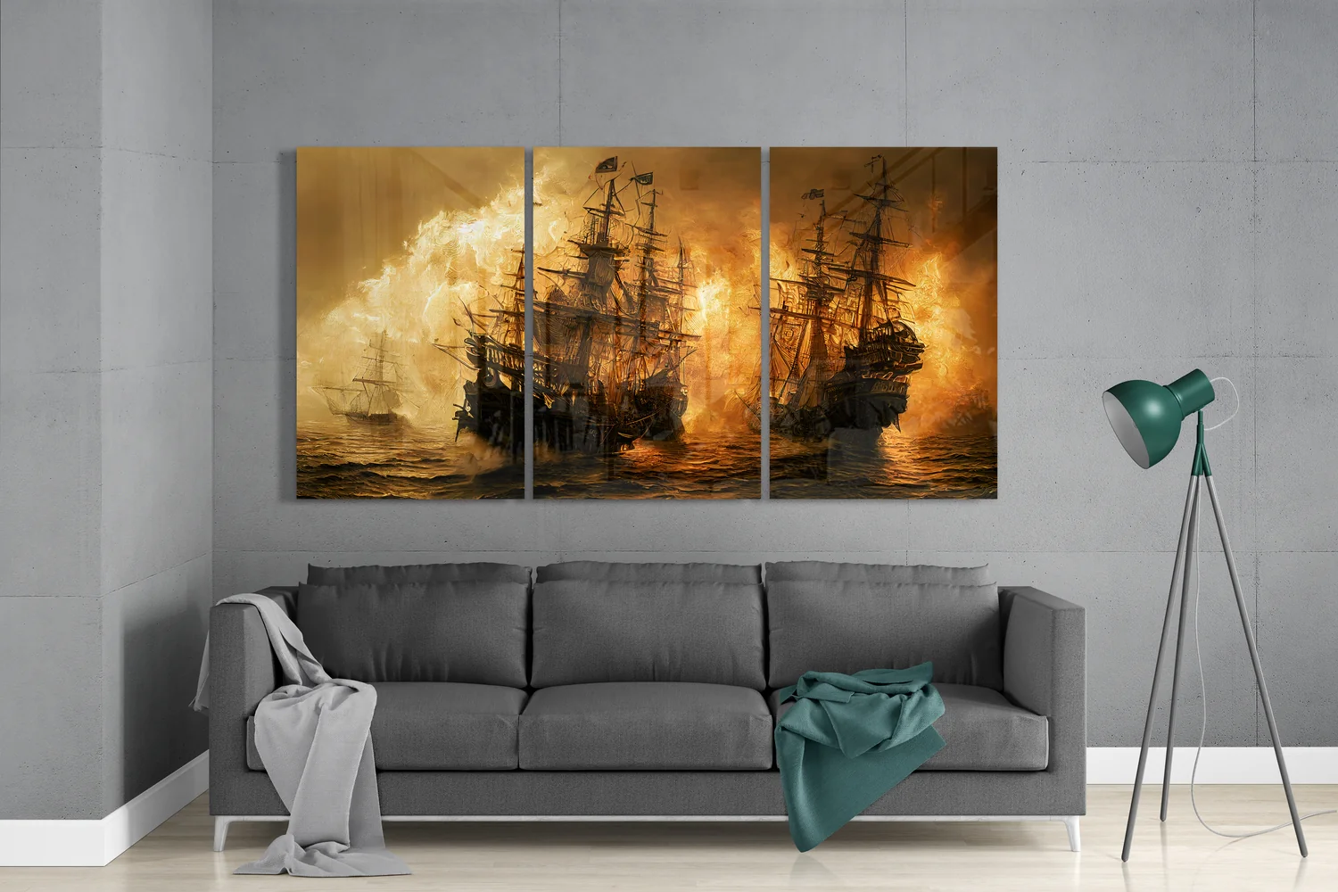 Red Storm Mega Glass Wall Art - Image 3