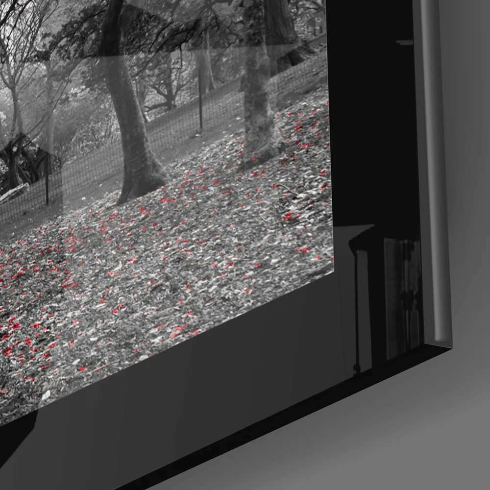 Red Trees Glass Wall Art - Image 3