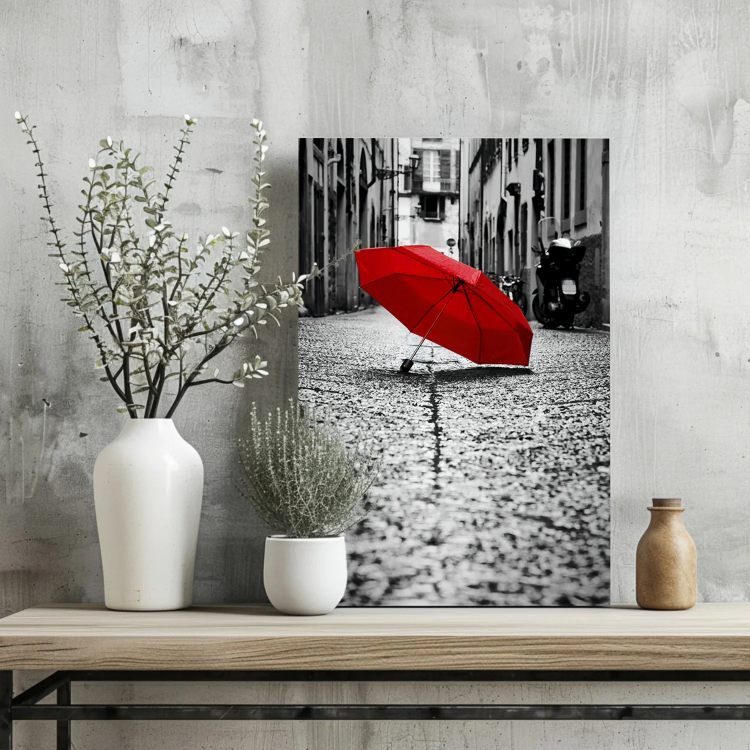 Red Umbrella Aluminum Print - Image 2