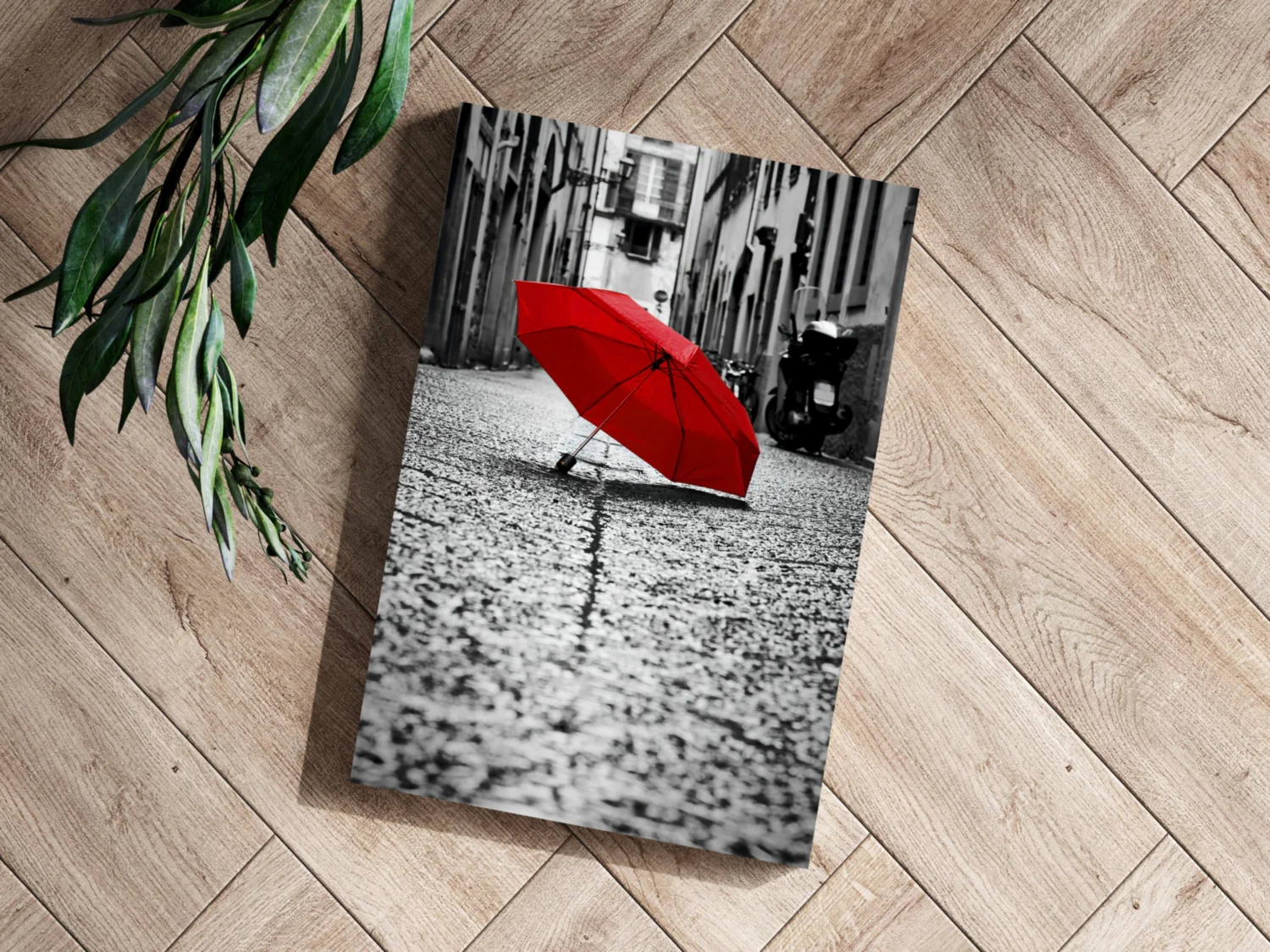 Red Umbrella Aluminum Print - Image 3