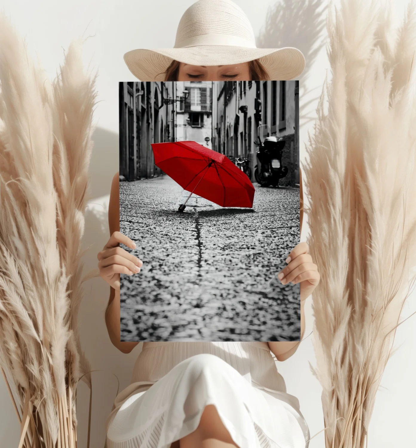 Red Umbrella Aluminum Print - Image 4