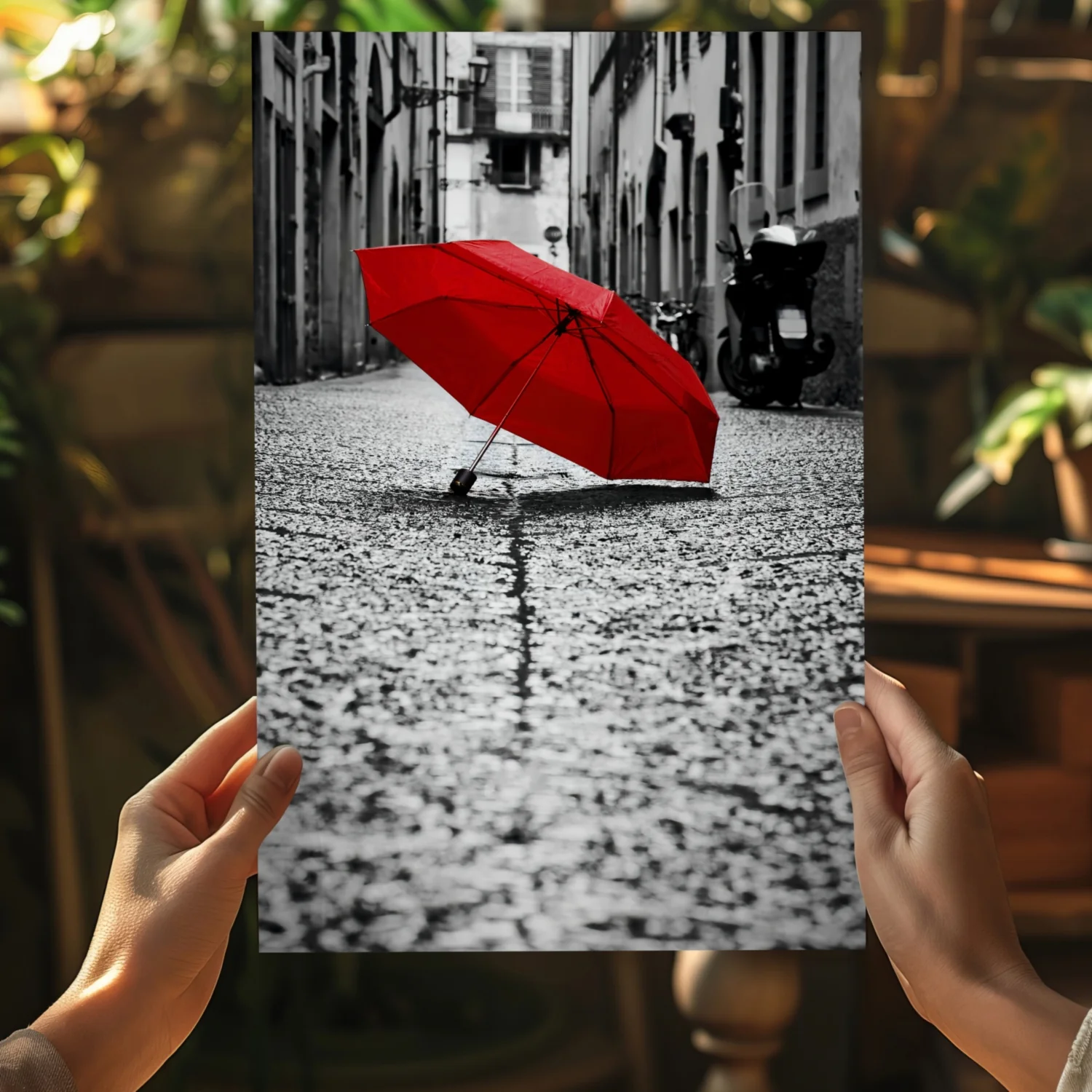 Red Umbrella Aluminum Print - Image 5