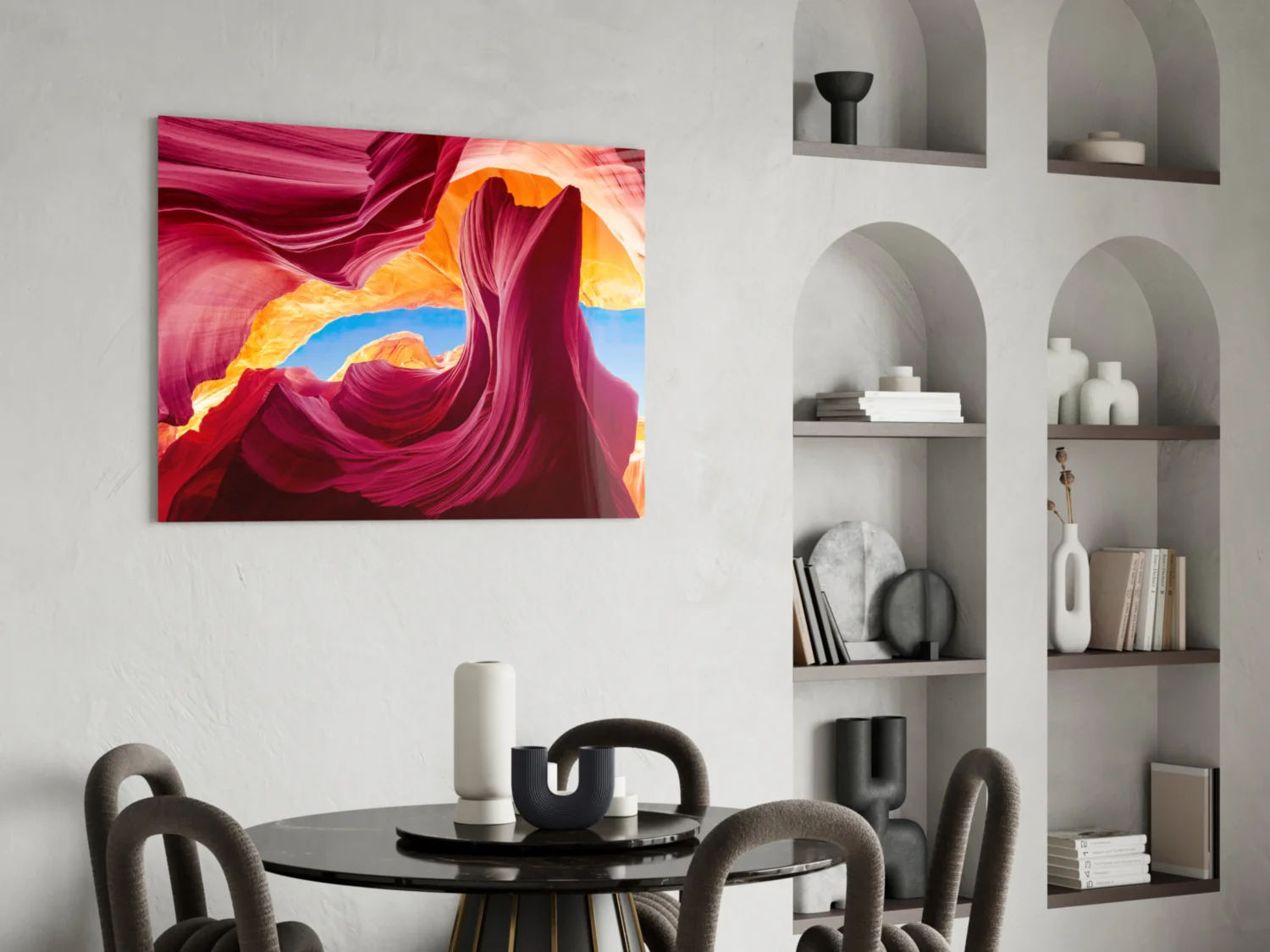 Red Valley Glass Wall Art - Image 5