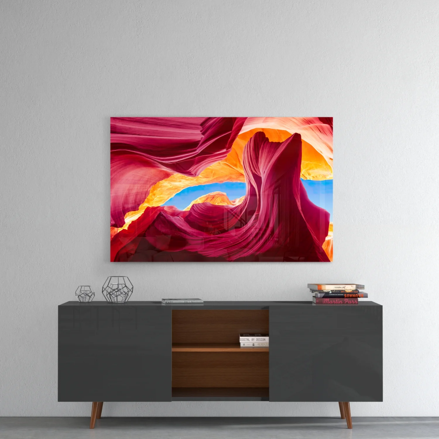 Red Valley Glass Wall Art - Image 8