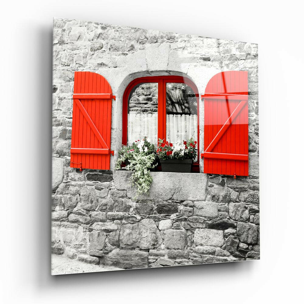 Red Window Glass Wall Art - Image 2