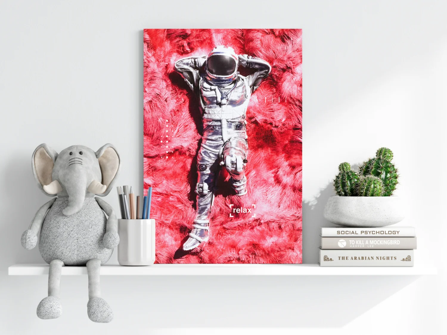 Rest Time For Astronaut Aluminum Print - Image 6