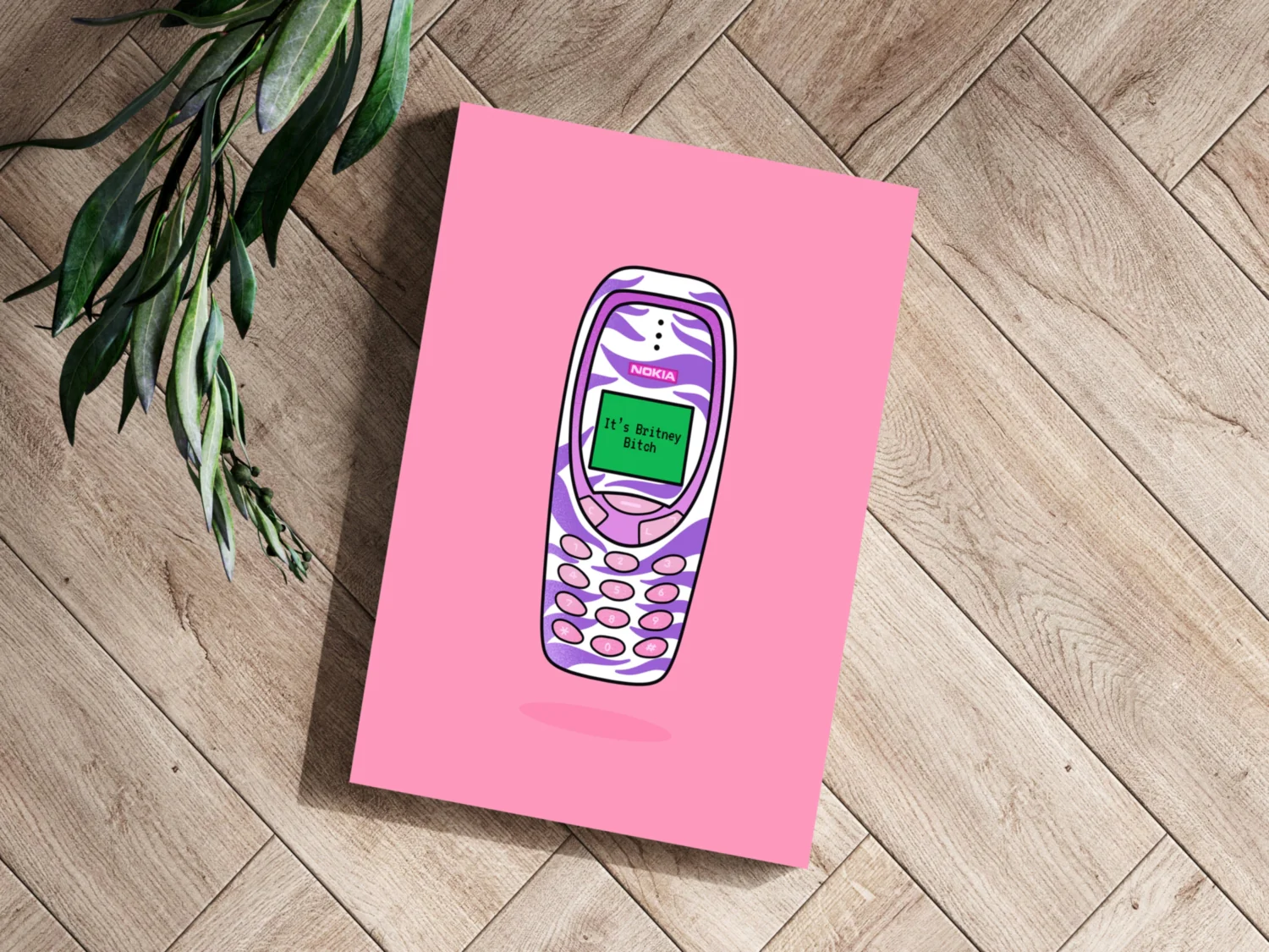Retro Cell Phone Aluminum Print - Image 3