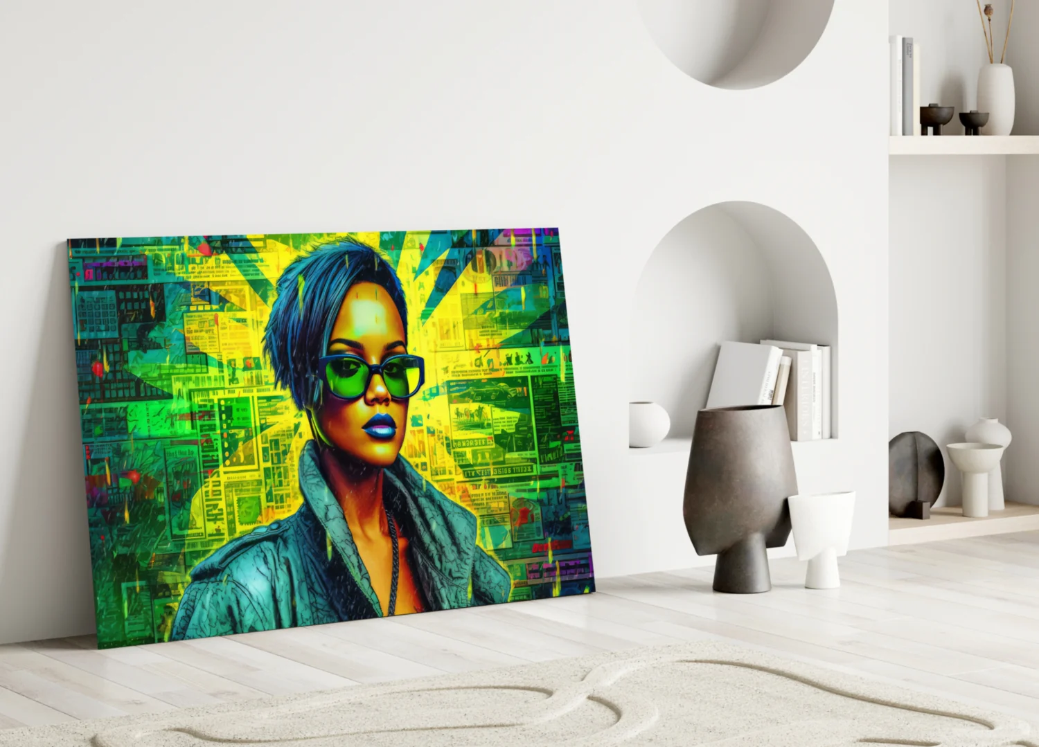 Modern Pop Diva Portrait Glass Wall Art || Designer Collection - Image 3