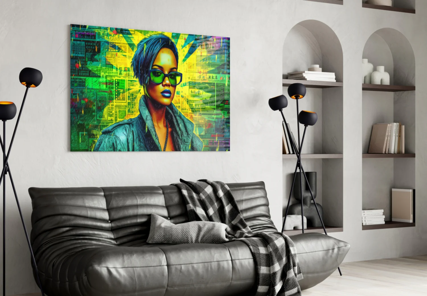 Modern Pop Diva Portrait Glass Wall Art || Designer Collection - Image 4