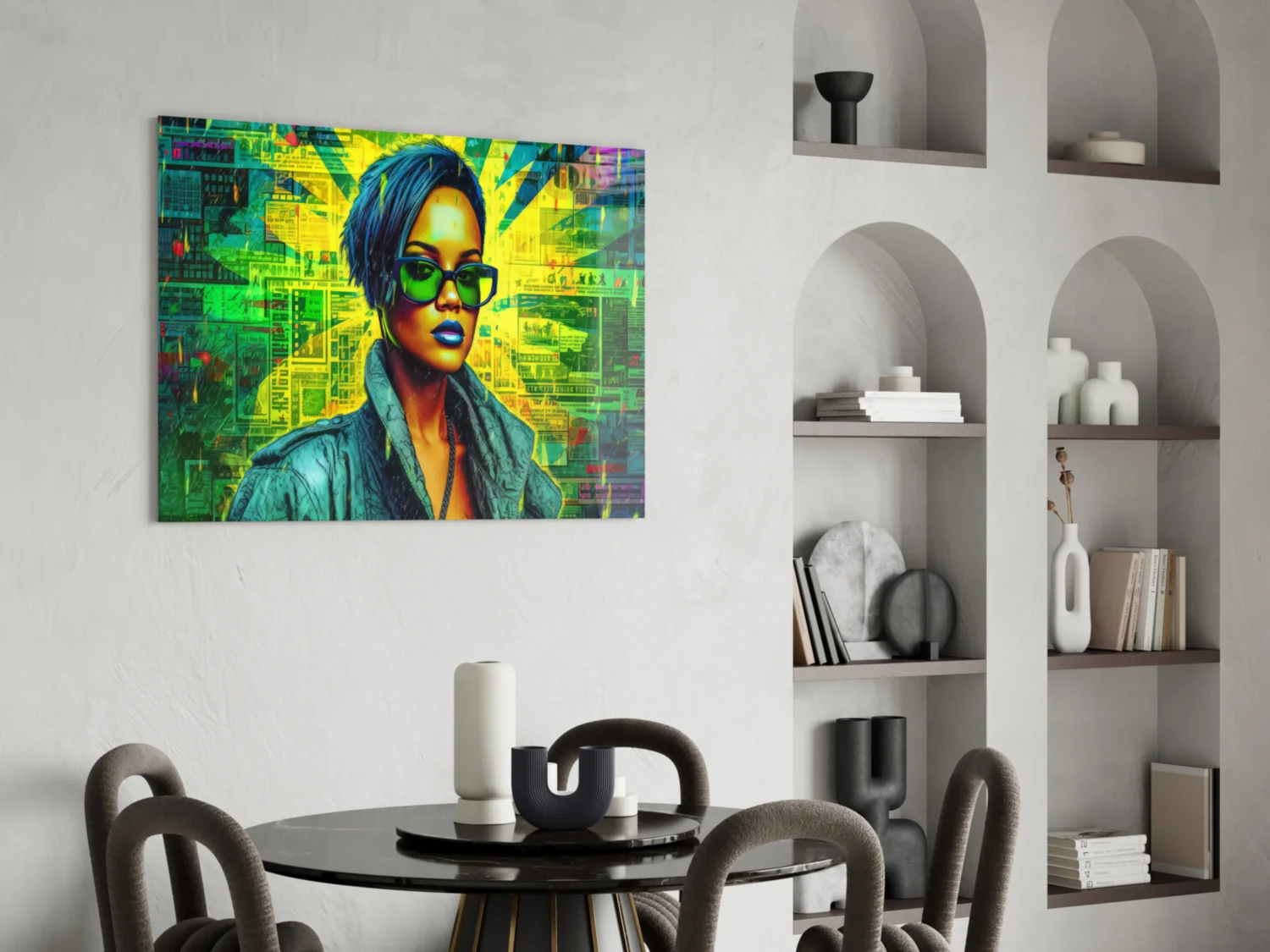 Modern Pop Diva Portrait Glass Wall Art || Designer Collection - Image 5