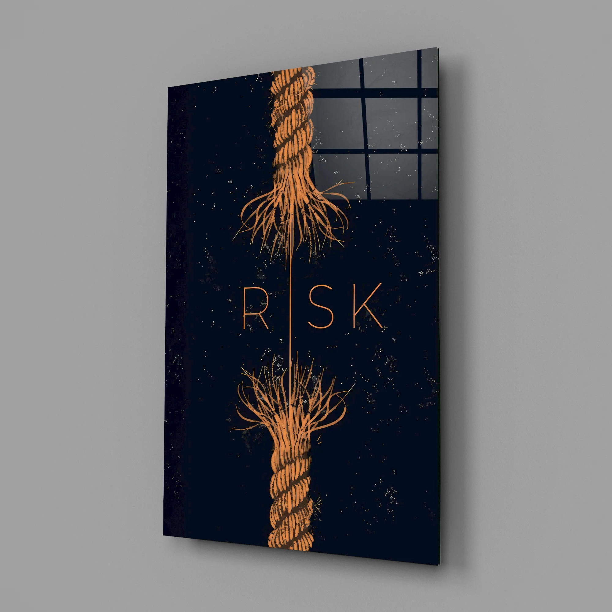 Risk Tangled Rope Glass Wall Art - Image 3