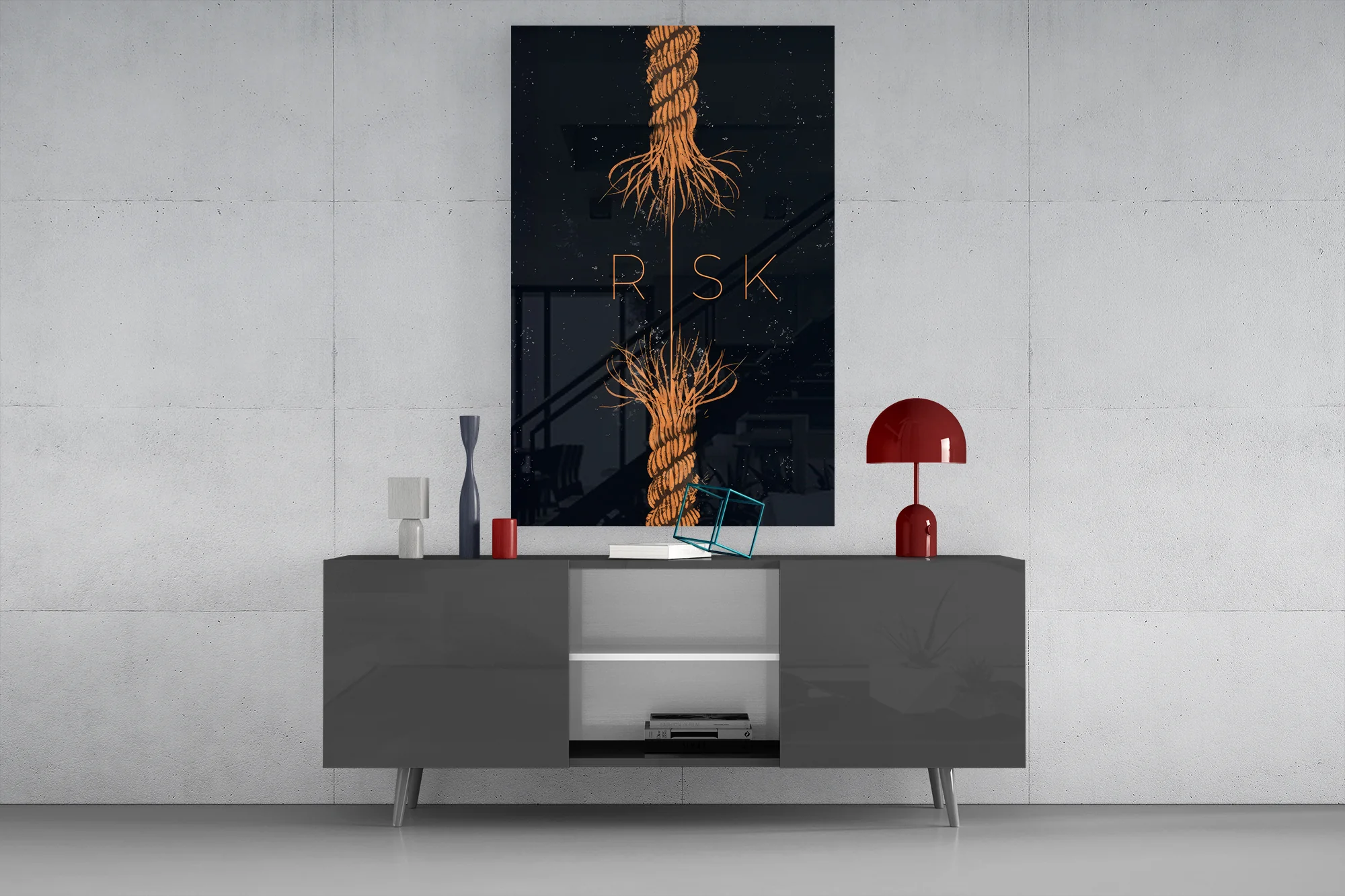 Risk Tangled Rope Glass Wall Art - Image 9