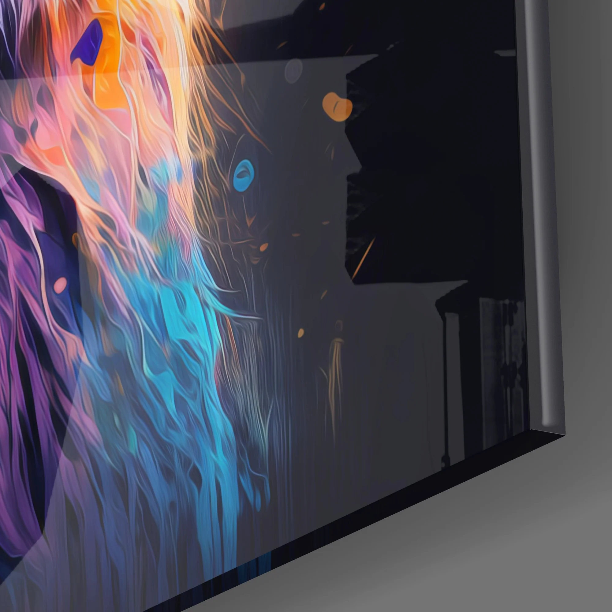 Roaring Lion Glass Wall Art || Designers Collection - Image 3