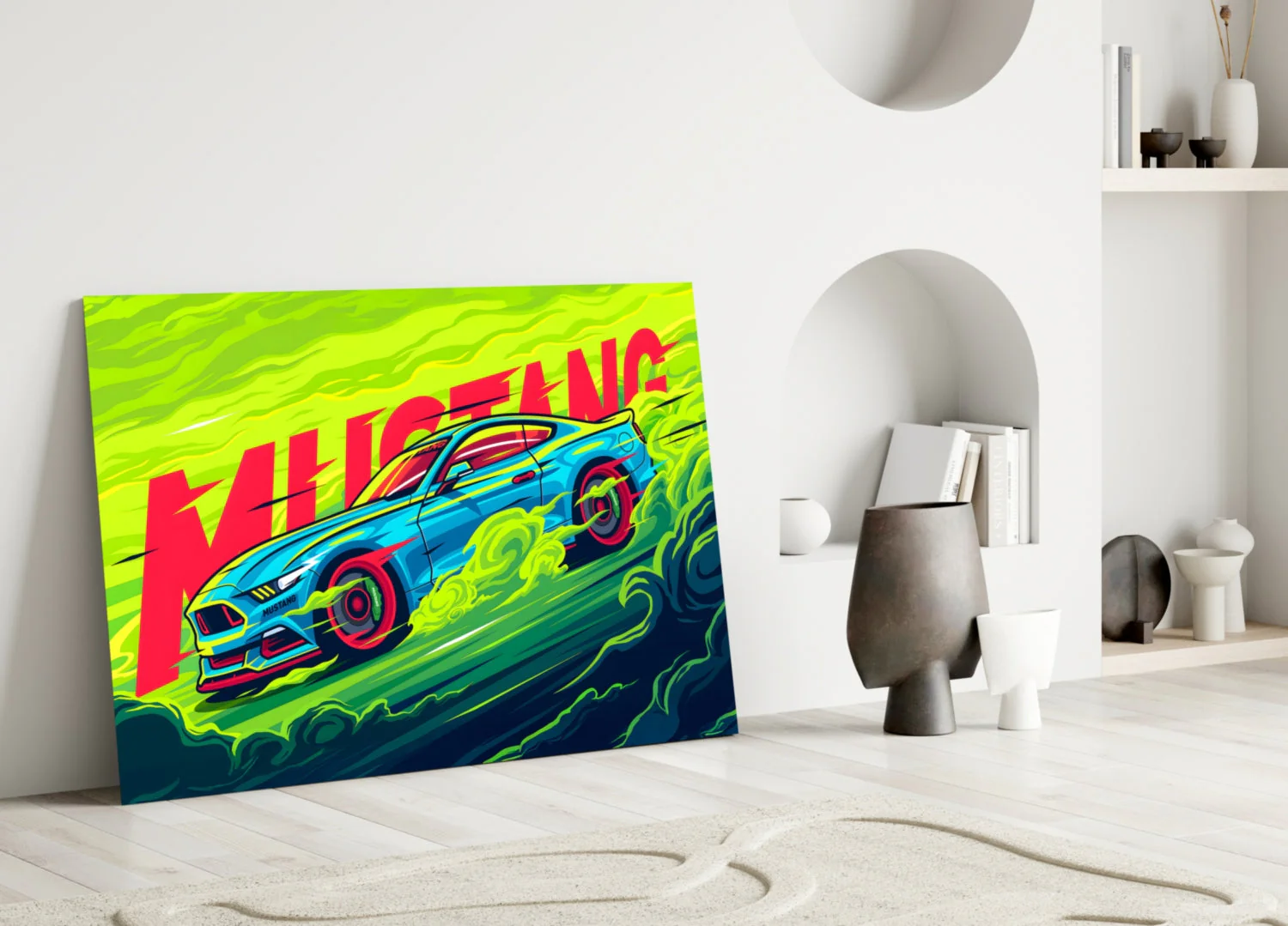 Roaring Mustang Glass Wall Art || Designer Collection - Image 4