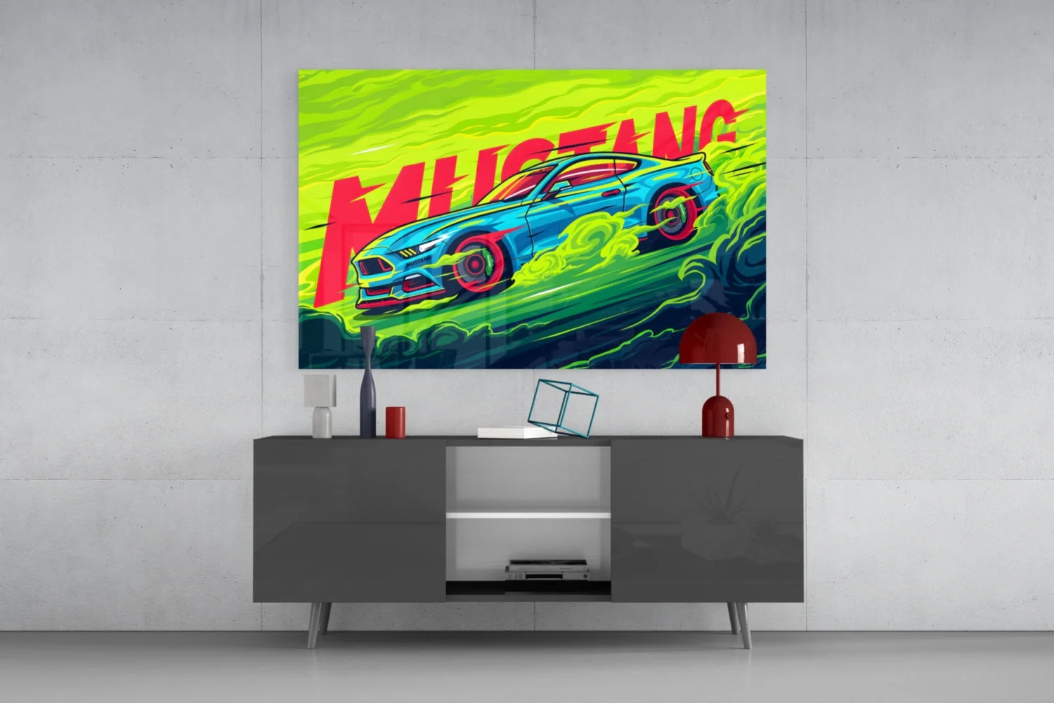 Roaring Mustang Glass Wall Art || Designer Collection - Image 9