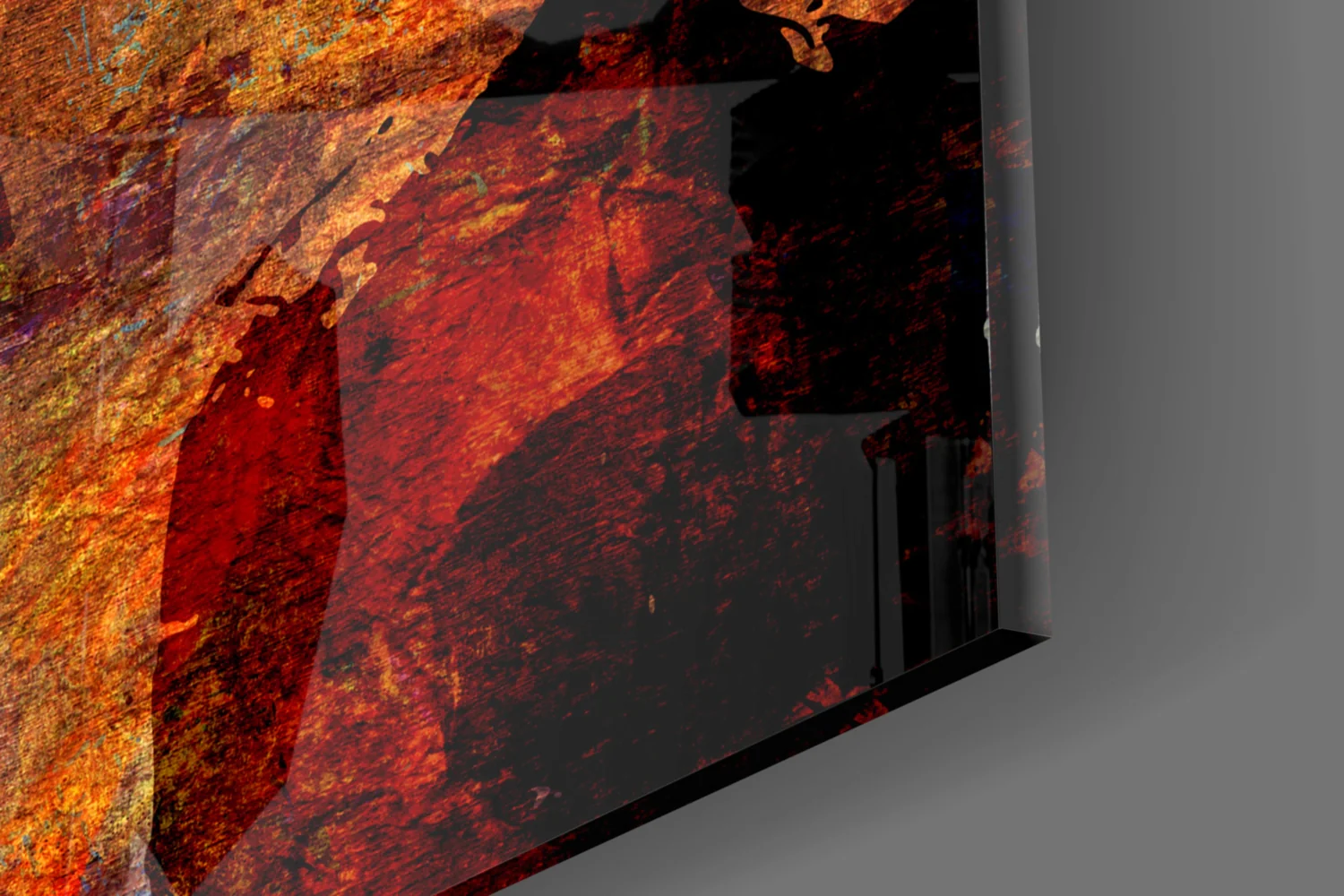 Rustic Earthtone Collage Glass Wall Art - Image 8