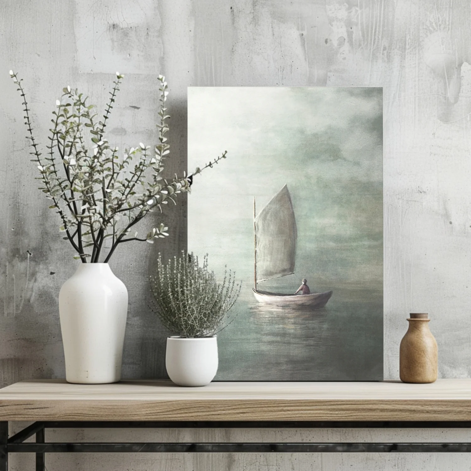 Sail in Mist Aluminum Print - Image 2