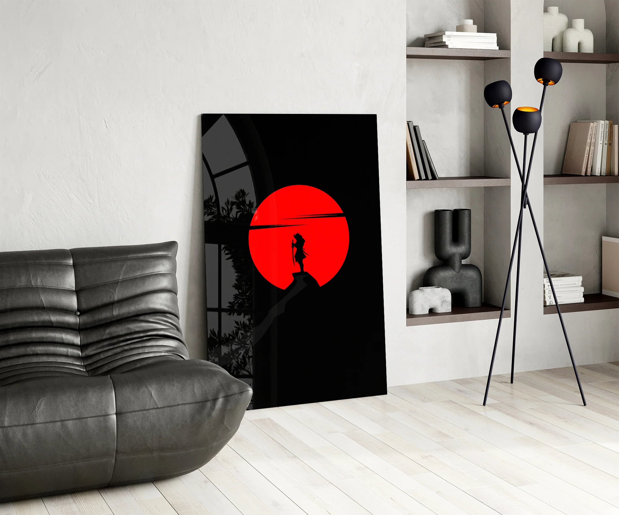 Samurai Sunset Glass Wall Art - Image 6