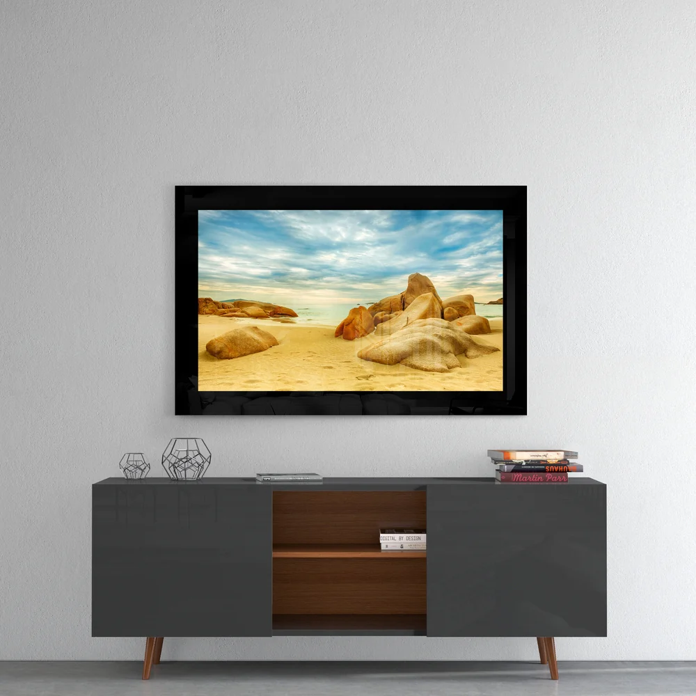 Sand and Rocks Glass Wall Art - Image 4