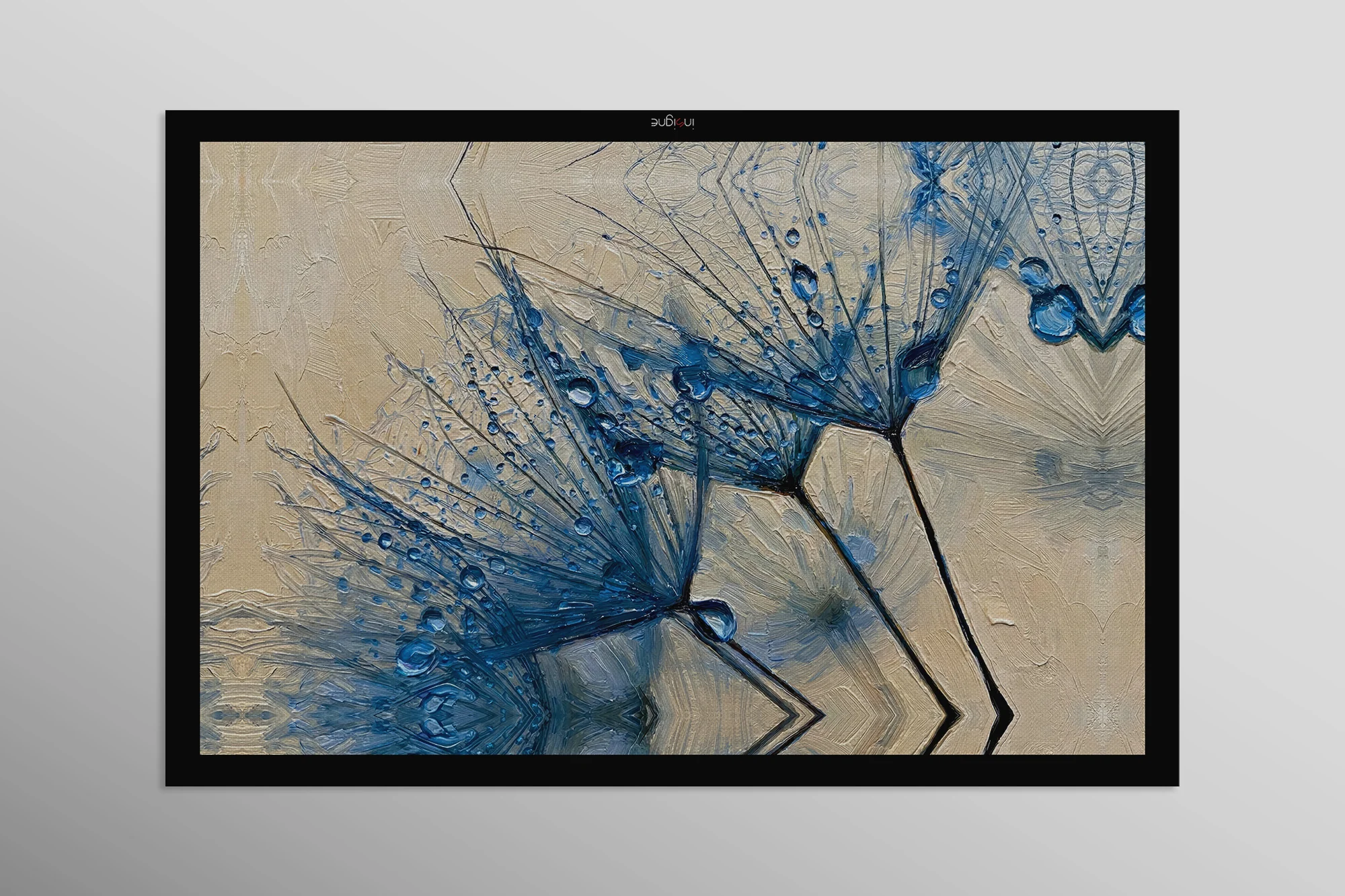 Sapphire Dew Dandelion — 3D Haptic Embossed High-Gloss Luxury Wall Art - Image 10