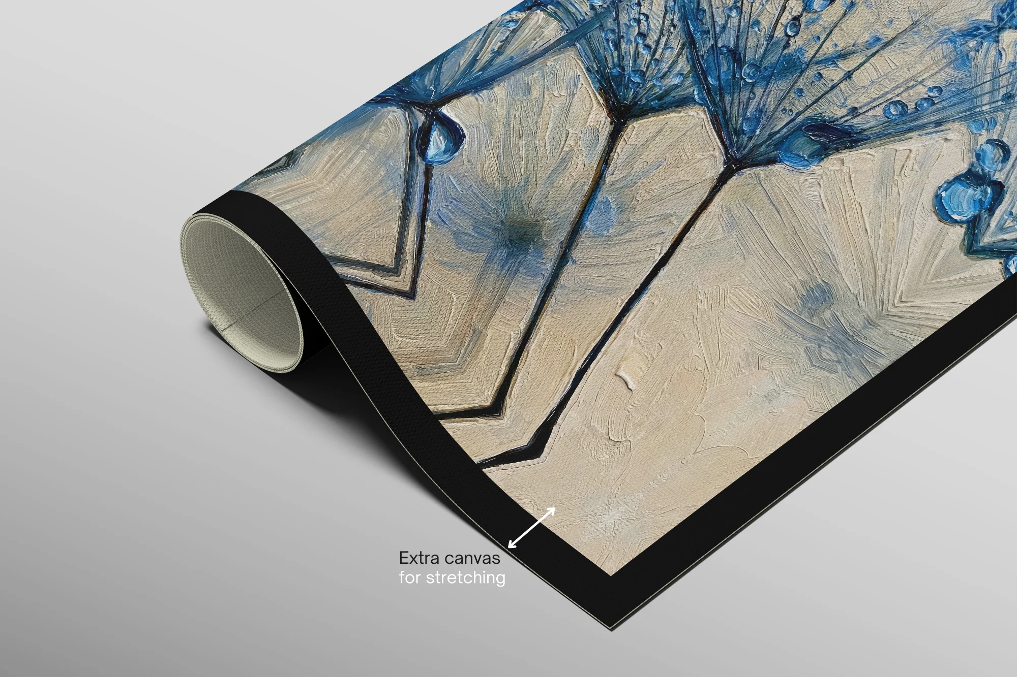 Sapphire Dew Dandelion — 3D Haptic Embossed High-Gloss Luxury Wall Art - Image 8