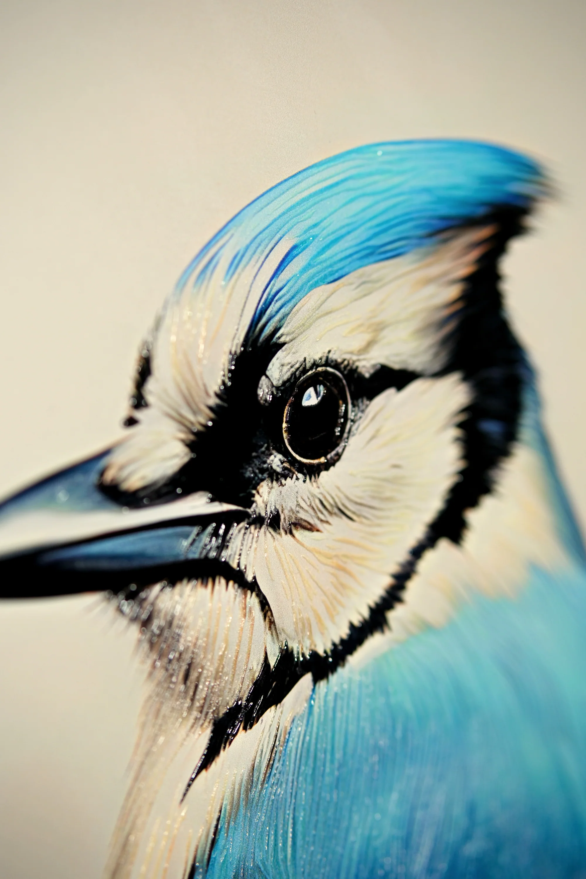 Sapphire Songbird — Haptic 3D Embossed + High-Gloss Lacquer Print - Image 6