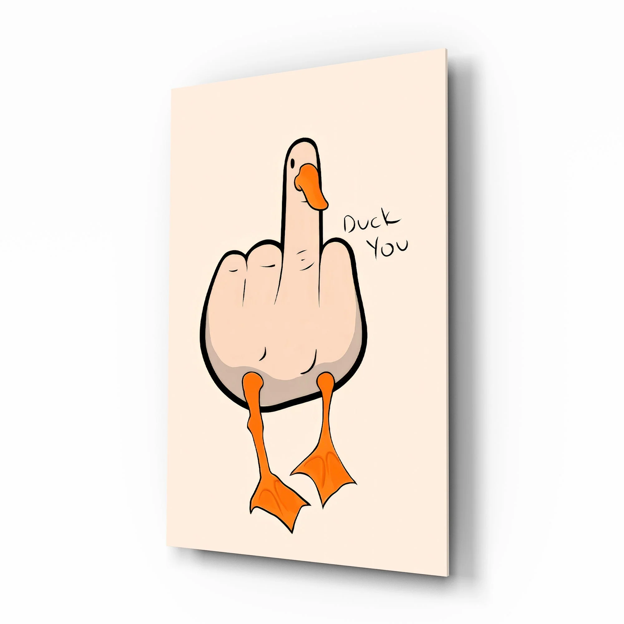 Sassy Duck Pun Glass Wall Art