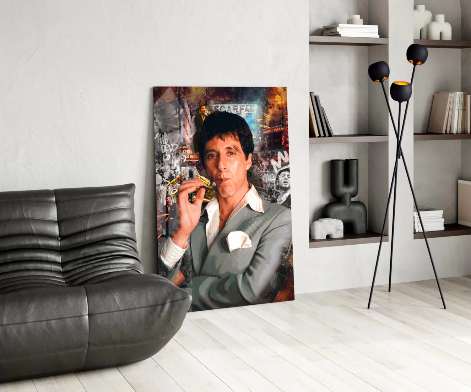 Miami Crime Boss Glass Wall Art || Designer Collection - Image 6