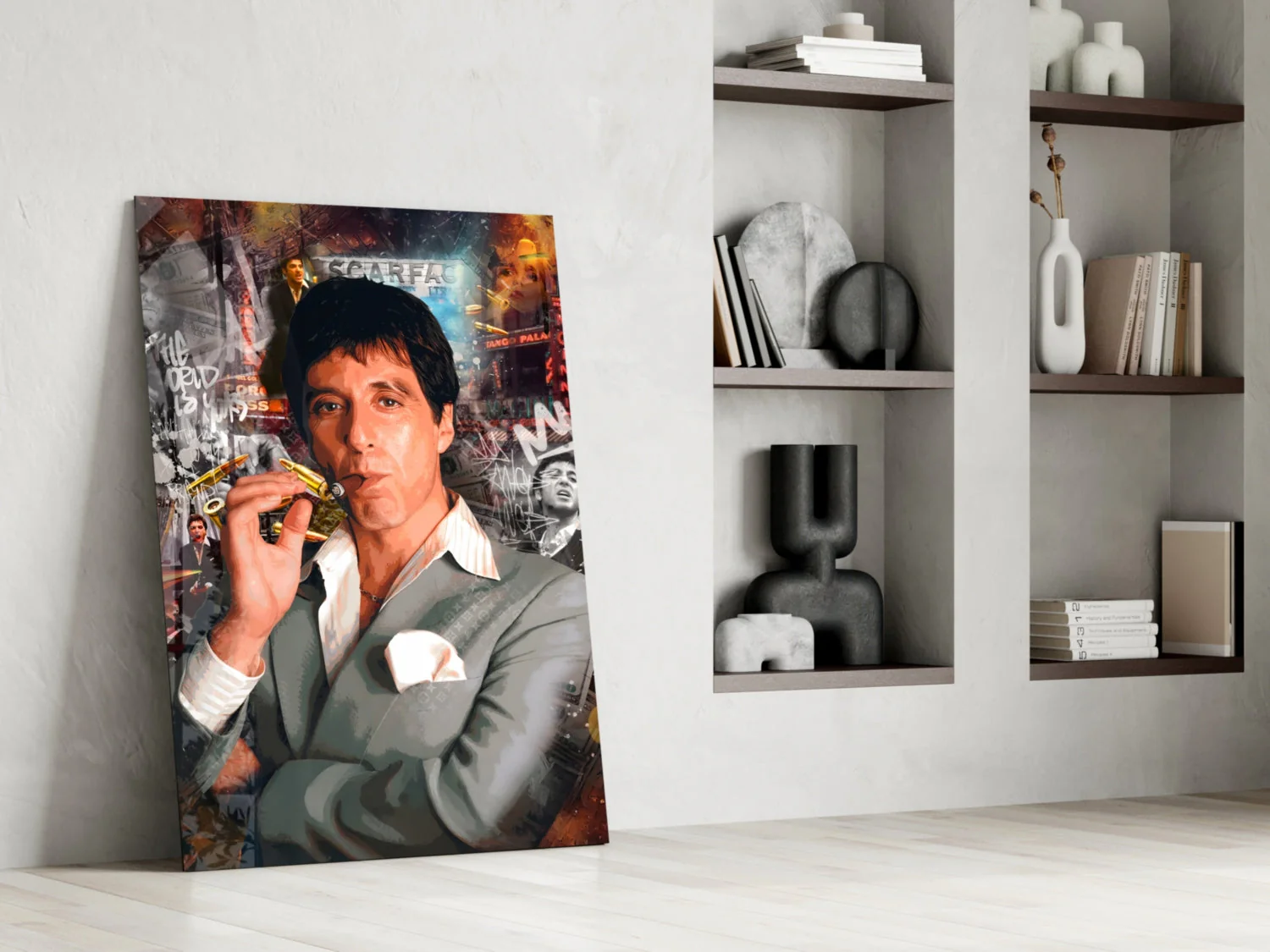 Miami Crime Boss Glass Wall Art || Designer Collection - Image 7