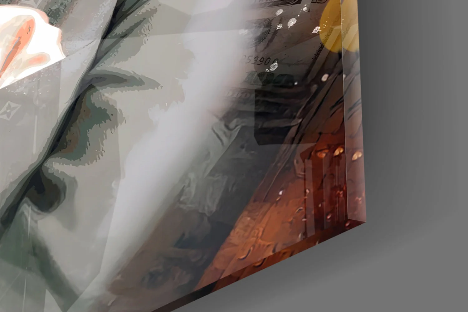Miami Crime Boss Glass Wall Art || Designer Collection - Image 8