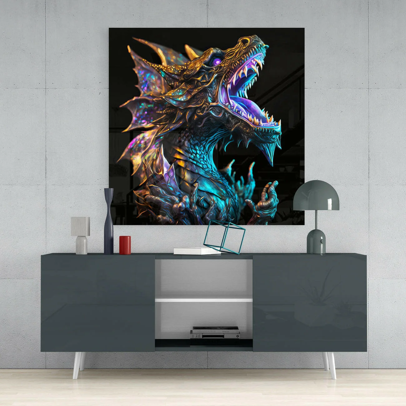 Dragon's Roar Glass Wall Art || Designers Collection - Image 4