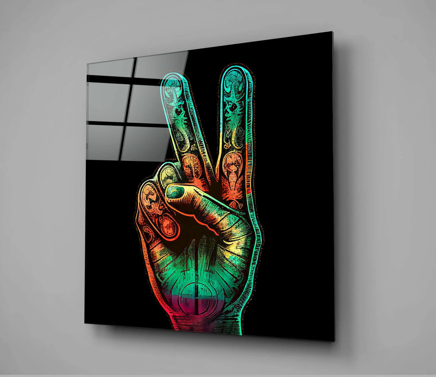 Peace Glass Wall Art  || Designer Collection - Image 2