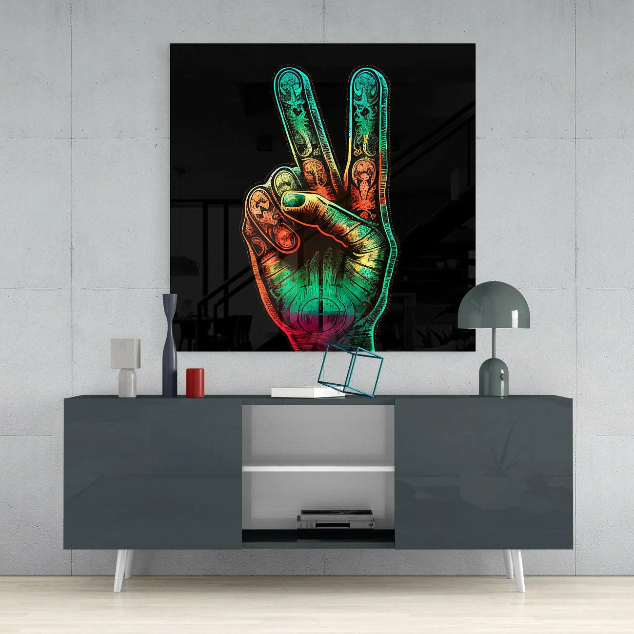 Peace Glass Wall Art  || Designer Collection - Image 4