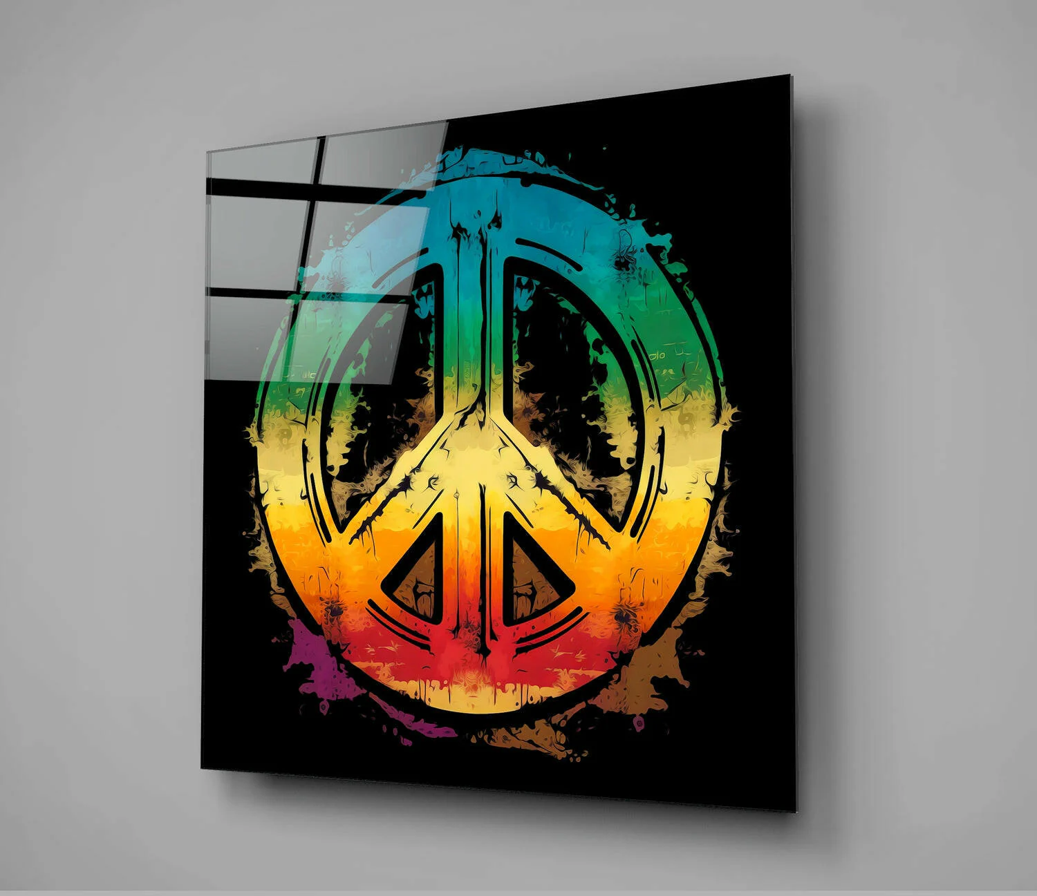 Peace Glass Wall Art  || Designer Collection - Image 2