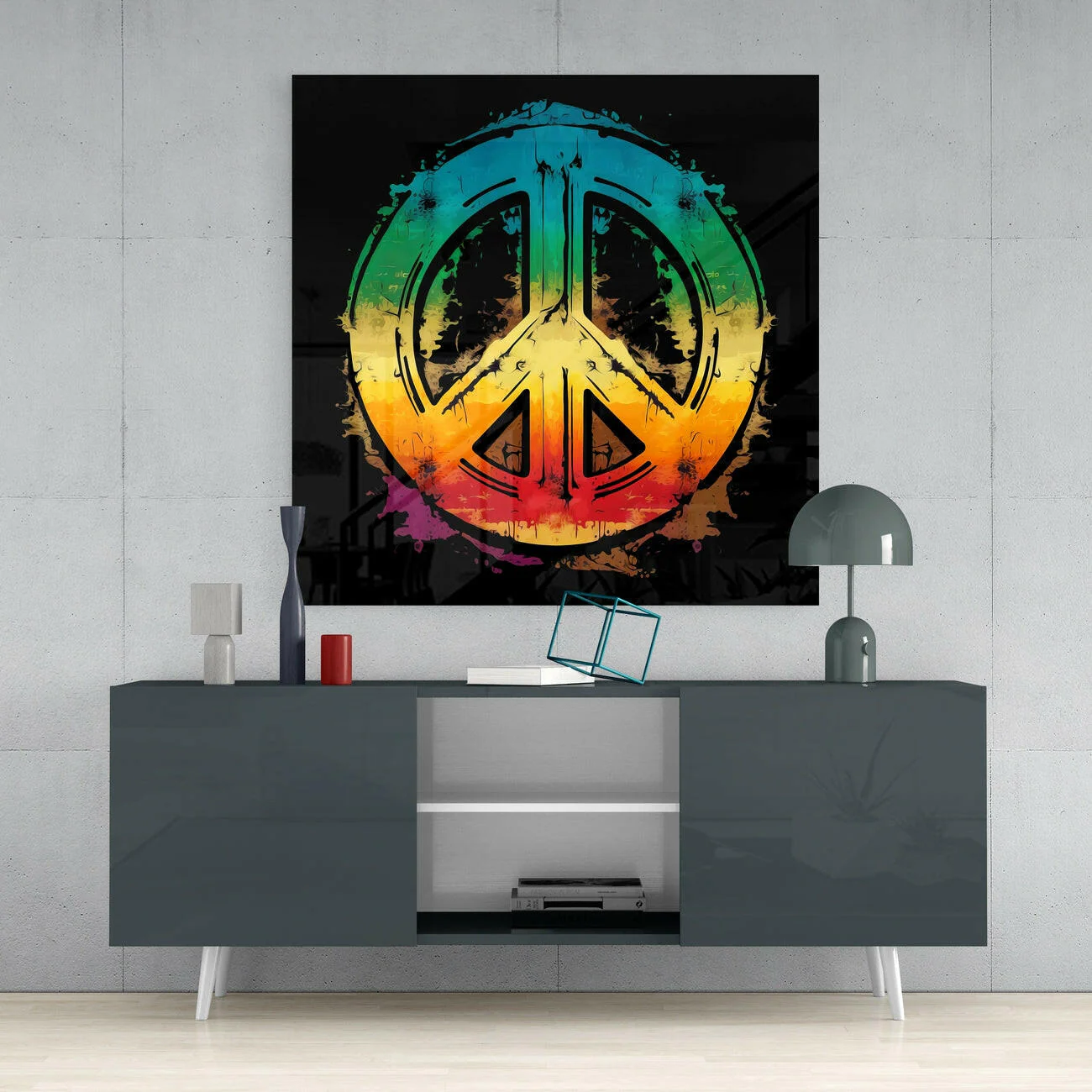 Peace Glass Wall Art  || Designer Collection - Image 4