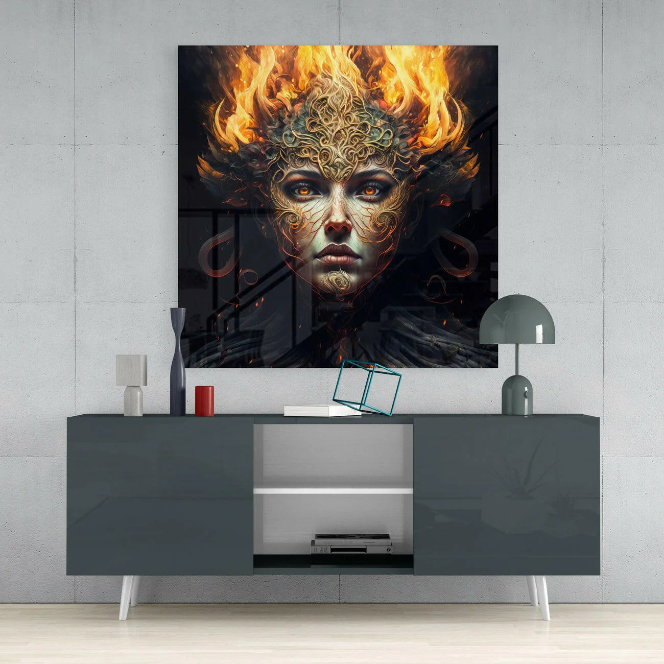 The Wrath of the Woman Glass Wall Art || Designer Collection - Image 4