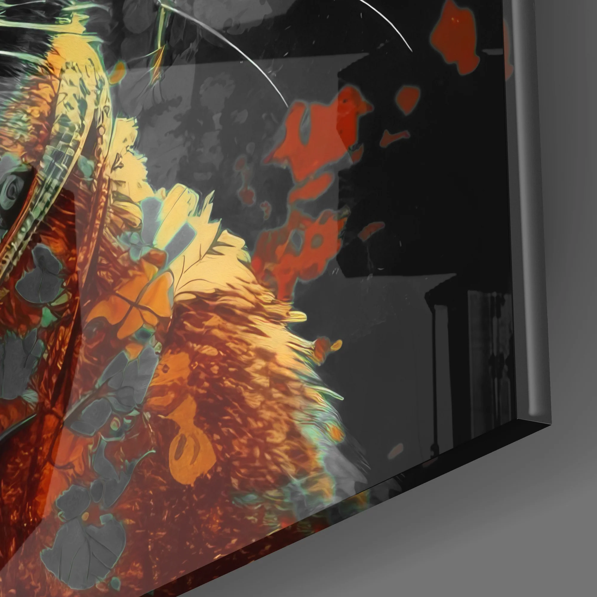 Intellectual Cat Glass Wall Art || Designers Collection - Image 3