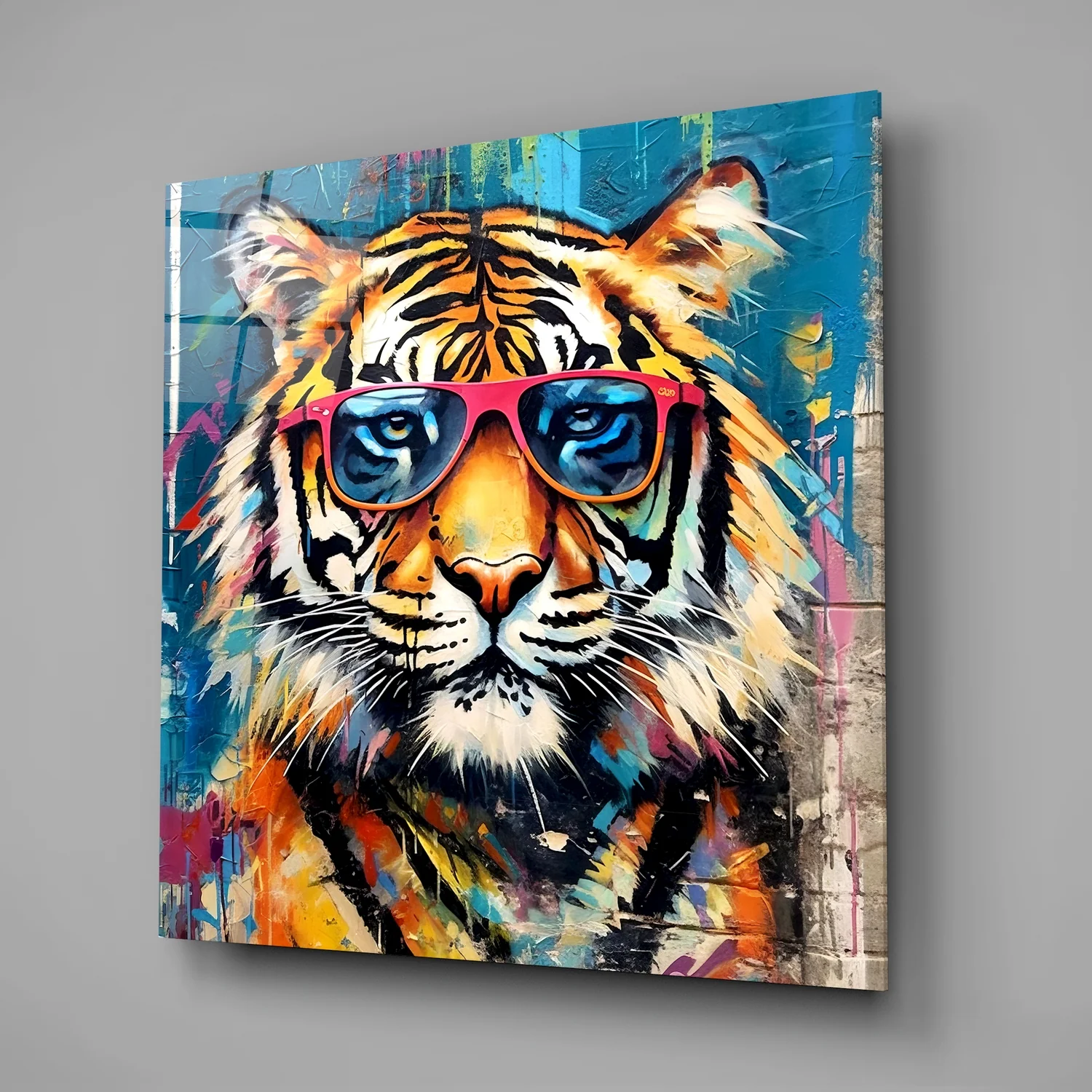 Cool Tiger Glass Wall Art - Image 2