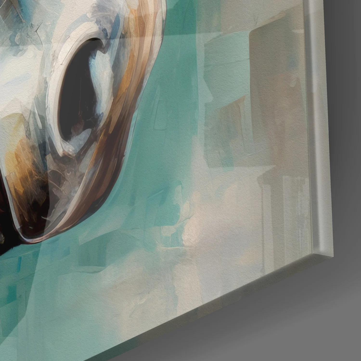Flower And Horse Glass Wall Art - Image 3