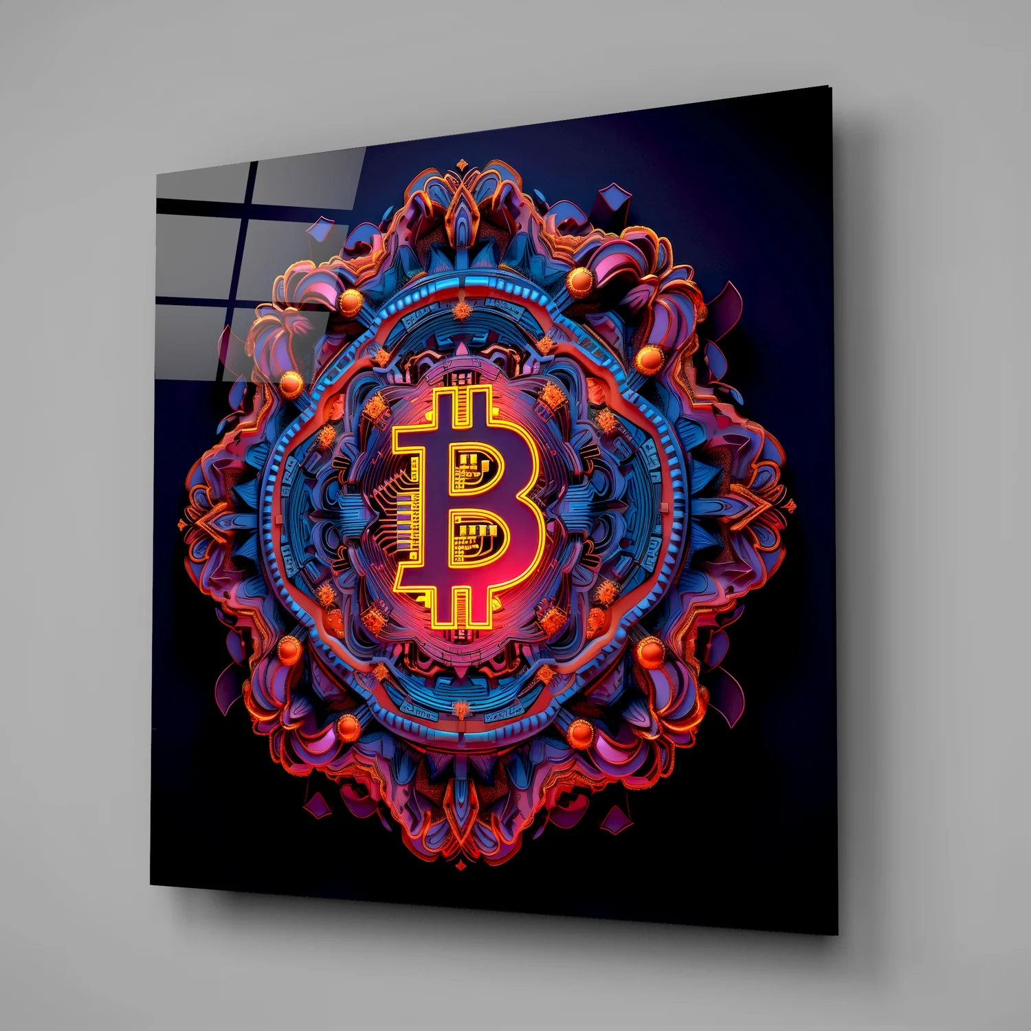 Bitcoin Glass Wall Art - Image 2