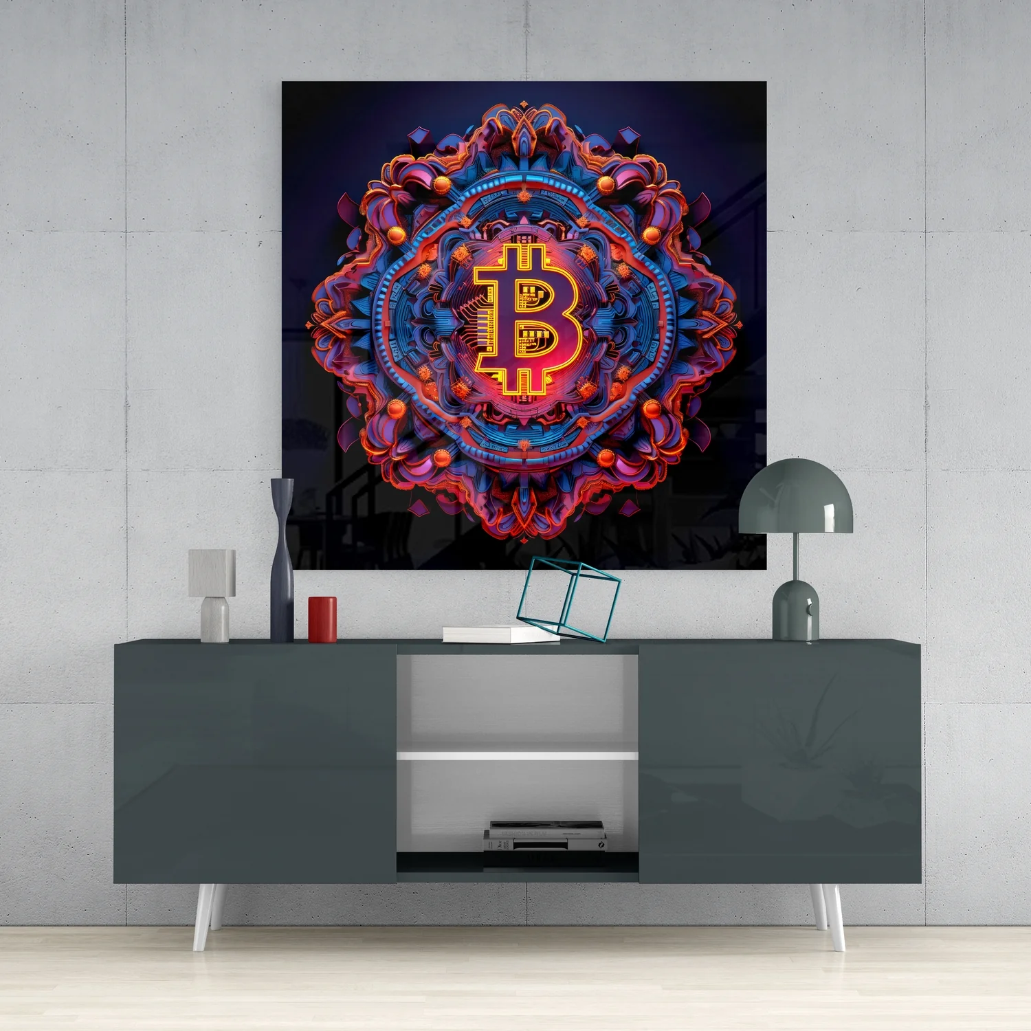 Bitcoin Glass Wall Art - Image 4
